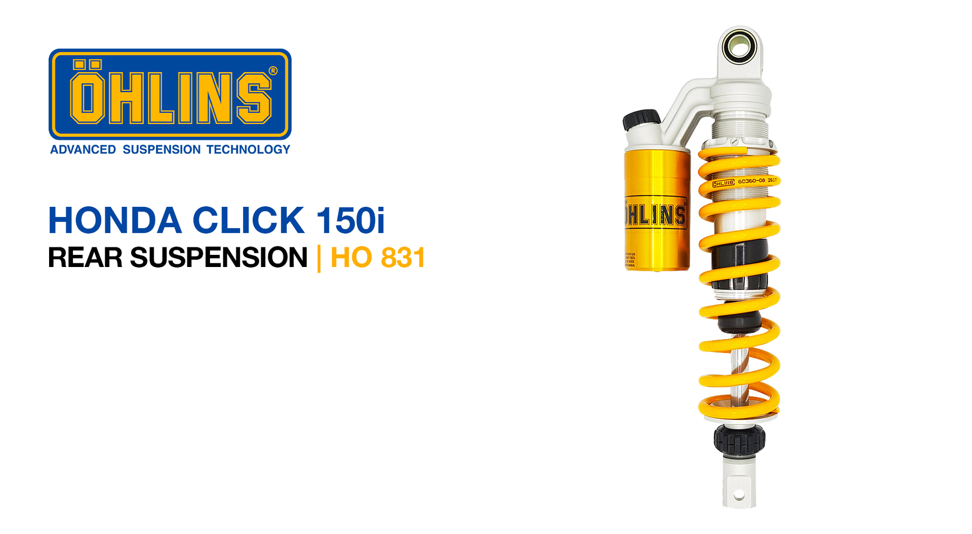 Öhlins suspension for Honda Click 150i