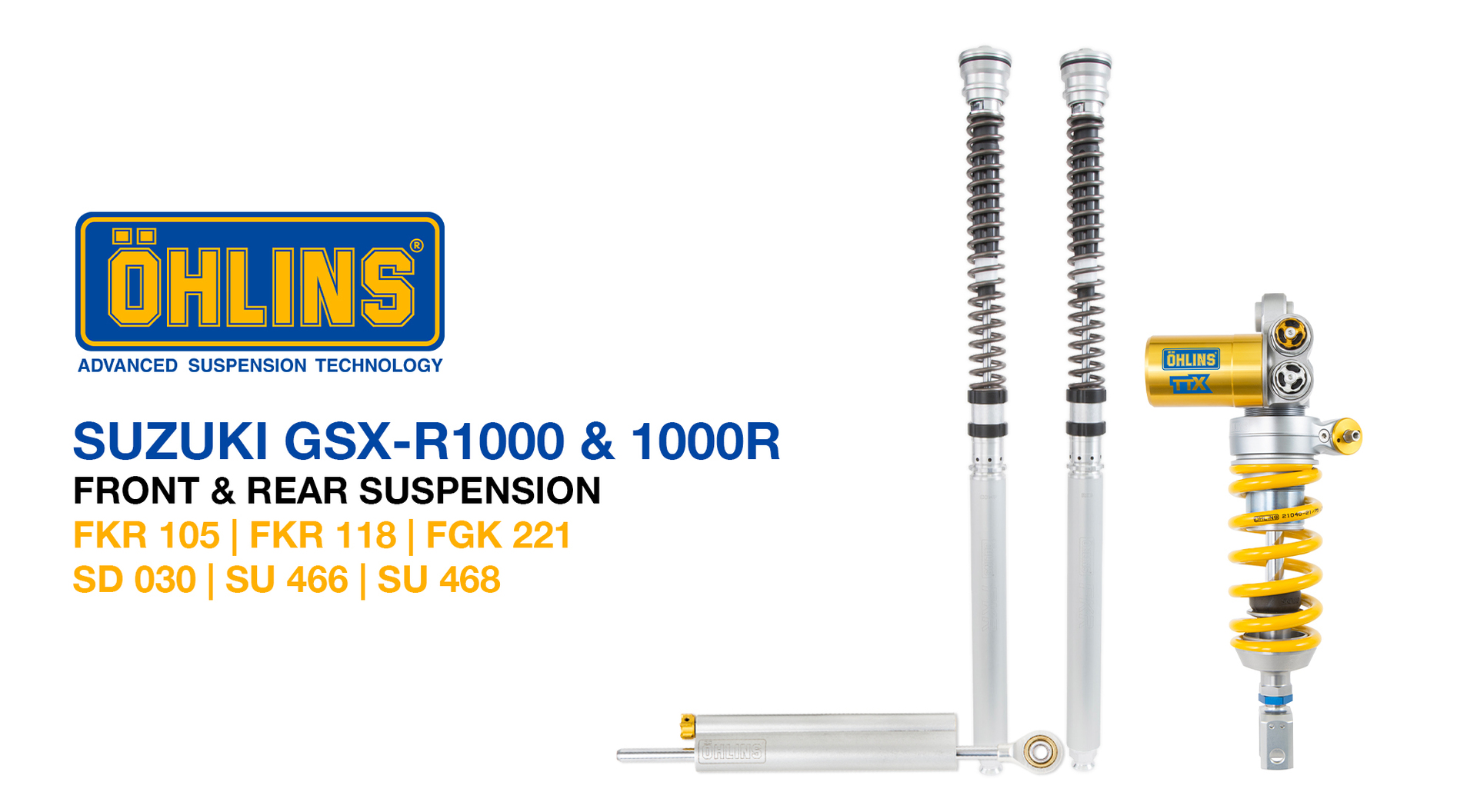 From the World Championships to your Suzuki GSX-R1000 & 1000R. Öhlins.