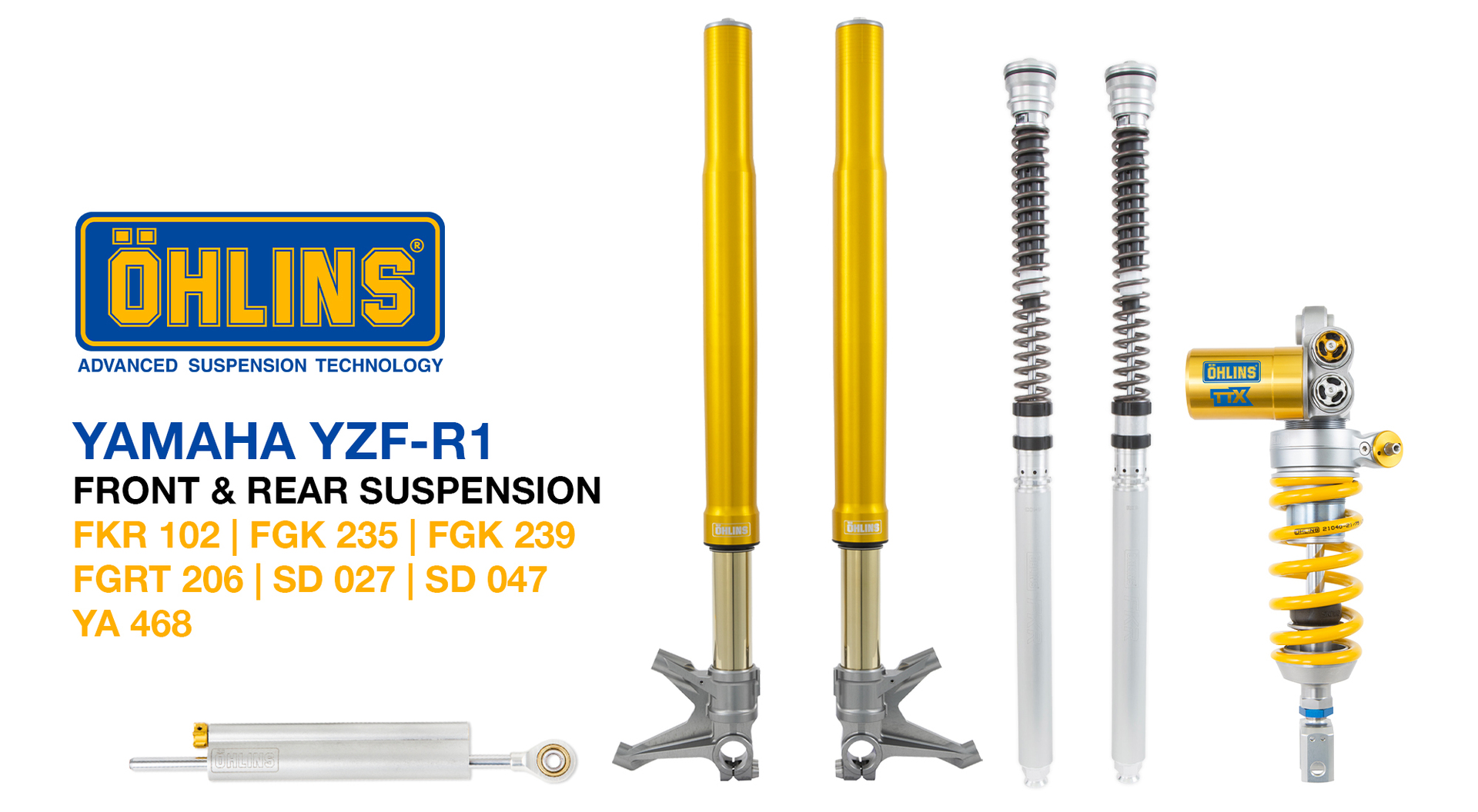 From the World Championships to your Yamaha YZF-R1. Öhlins.
