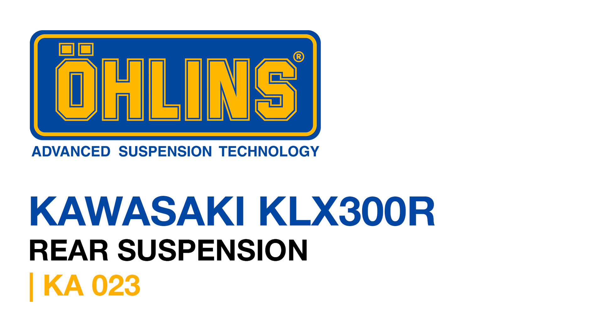 When play time gets serious upgrade your KLX300R with Öhlins suspension