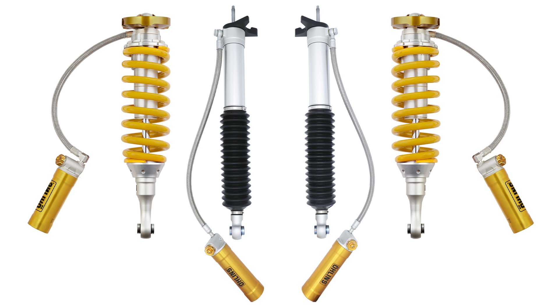 Öhlins STX suspension kit developed for Isuzu MU-X and featuring two-way adjustable damping for compression and rebound and full serviceability)