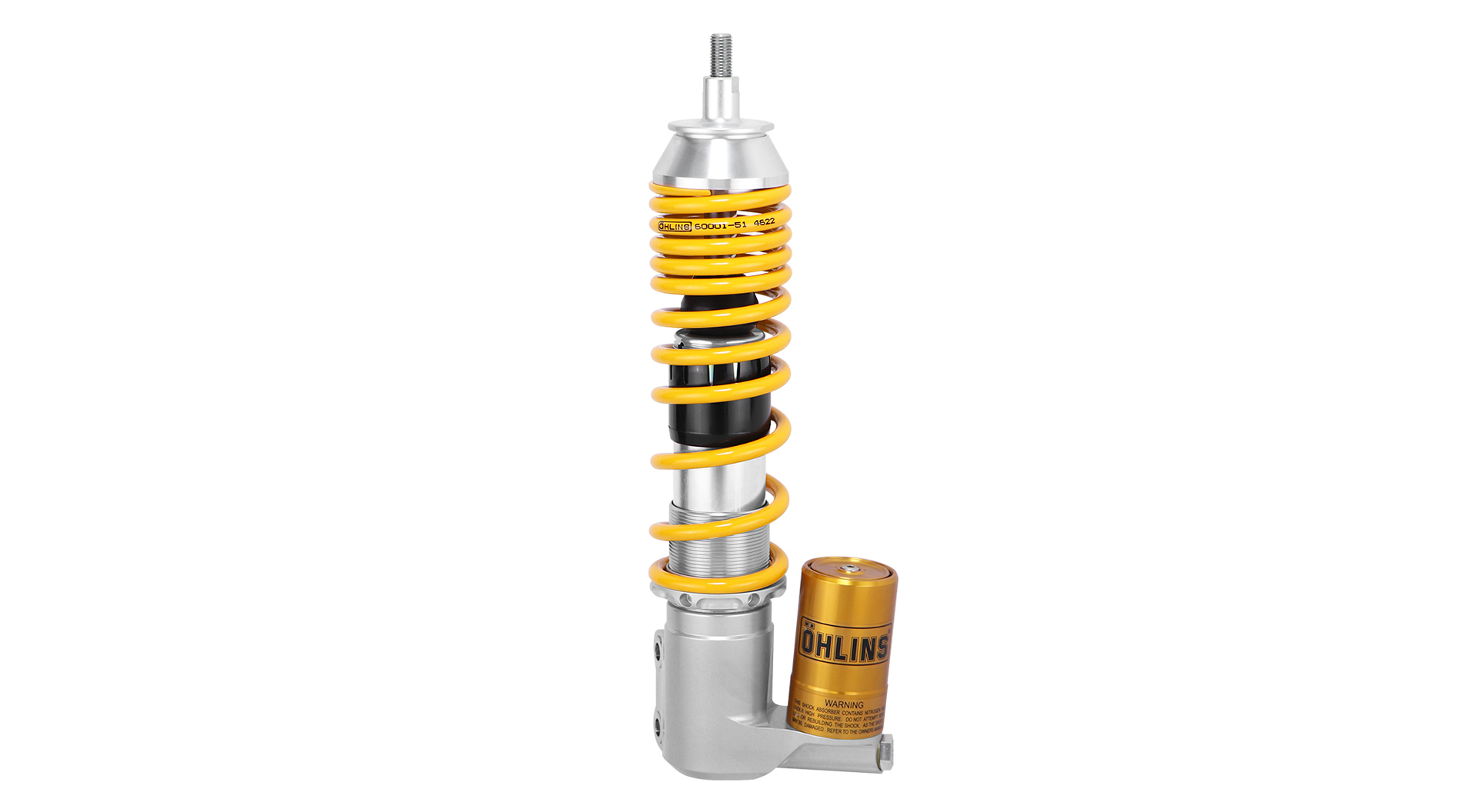 Öhlins front suspension for Vespa GTV 300, featuring STX technology, piggy-back style reservoir and spring preload adjustment.