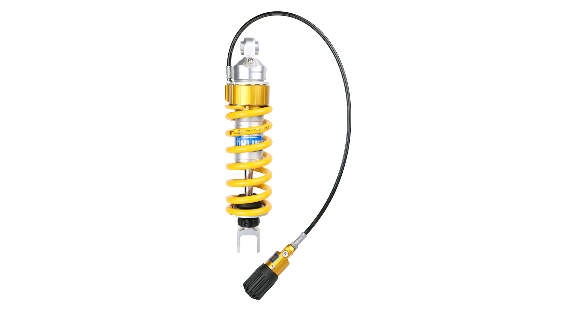 Öhlins STX 46 Shock absorber (HO 652) for Honda Transalp XL 750 with adjustable rebound damping and spring preload.