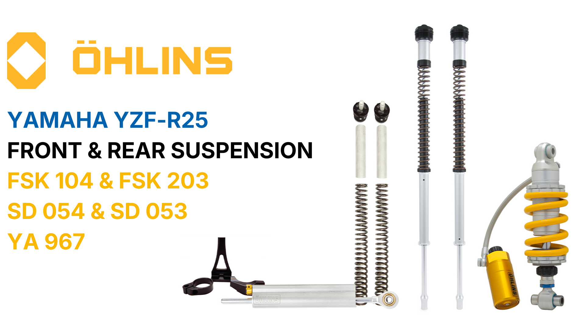 Upgrade your Yamaha YZF-R25 with Öhlins performance products