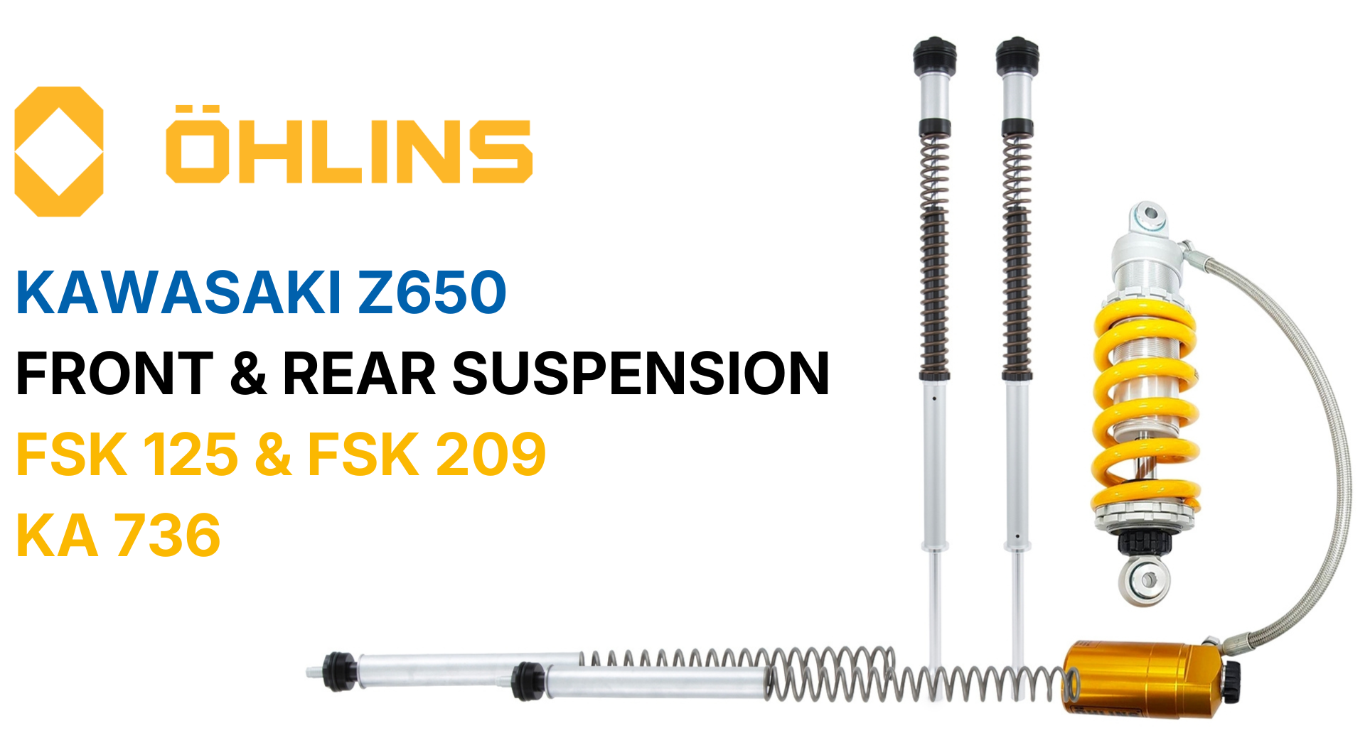 Enhance your Kawasaki Z650's performance with Öhlins suspension